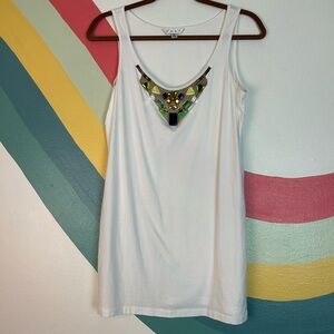Cabi Glam Tank Top Jeweled Scoop Neck Shirt Size Medium